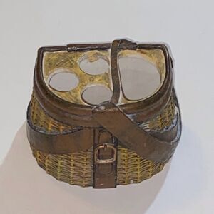 VTG,Fishing Basket Toothbrush Holder Seramic